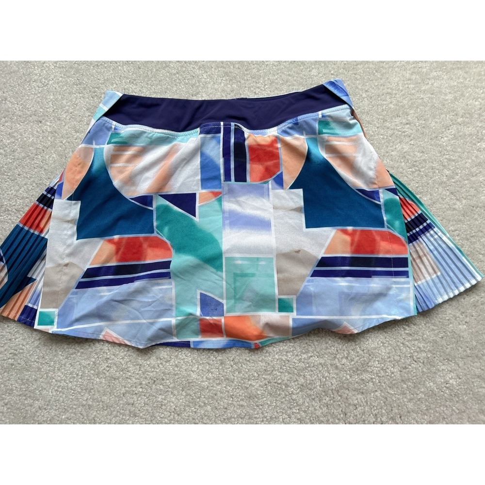 Lululemon Peek Pleat High-Rise Tennis Skirt Shadow Court Multi/Night Sea Size 6 - Picture 6 of 12